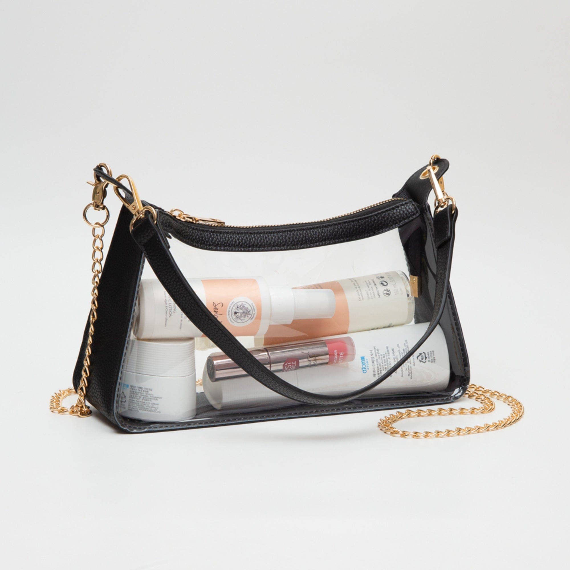 MiMi Wholesale - TG10618 Marilyn Clear Satchel Bag With Chain Strap