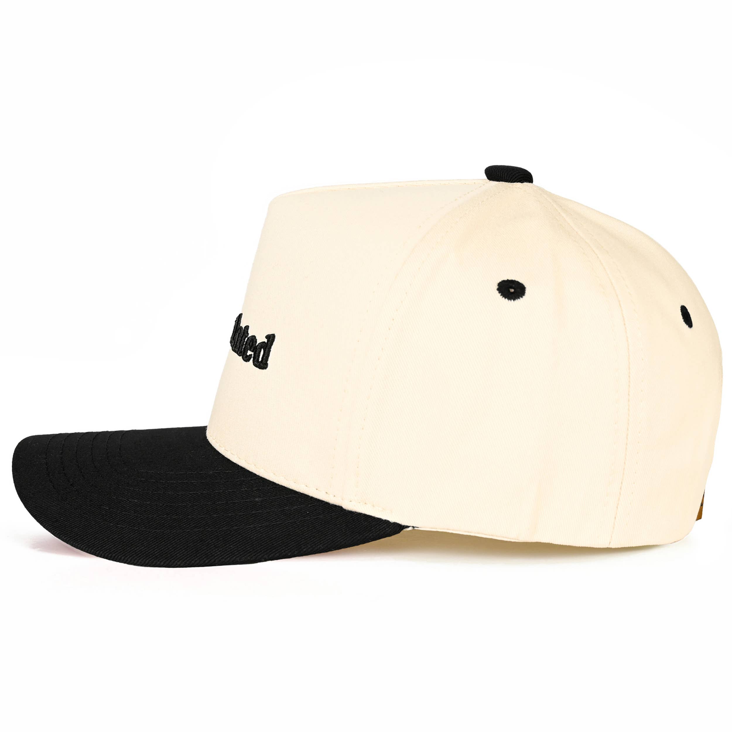 Hana - C.C OVERSTIMULATED Letter Embroidered Two Tone Trucker Cap