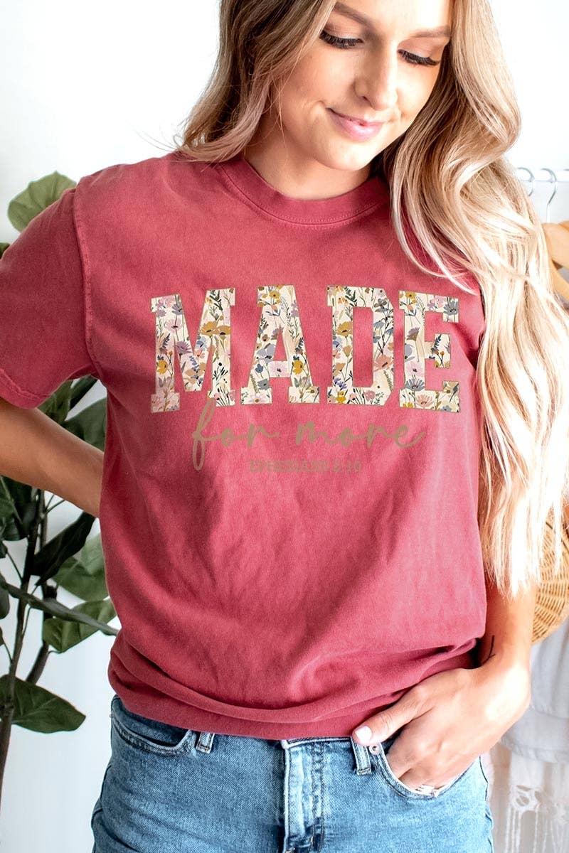 COLORBEAR - Made for More Faith Graphic Garment Dyed Tee