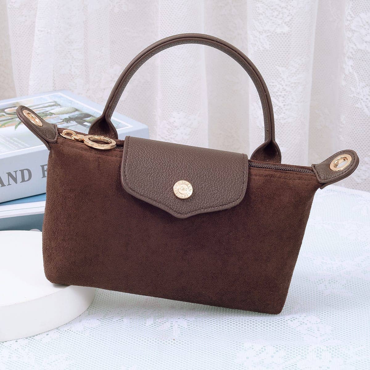 MiMi Wholesale - SD781 Hazel Suede Small Crossbody Bag