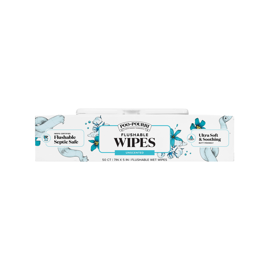 ~Pourri - Unscented Poo~Pourri Flushable Wipes 50ct, Single Packs