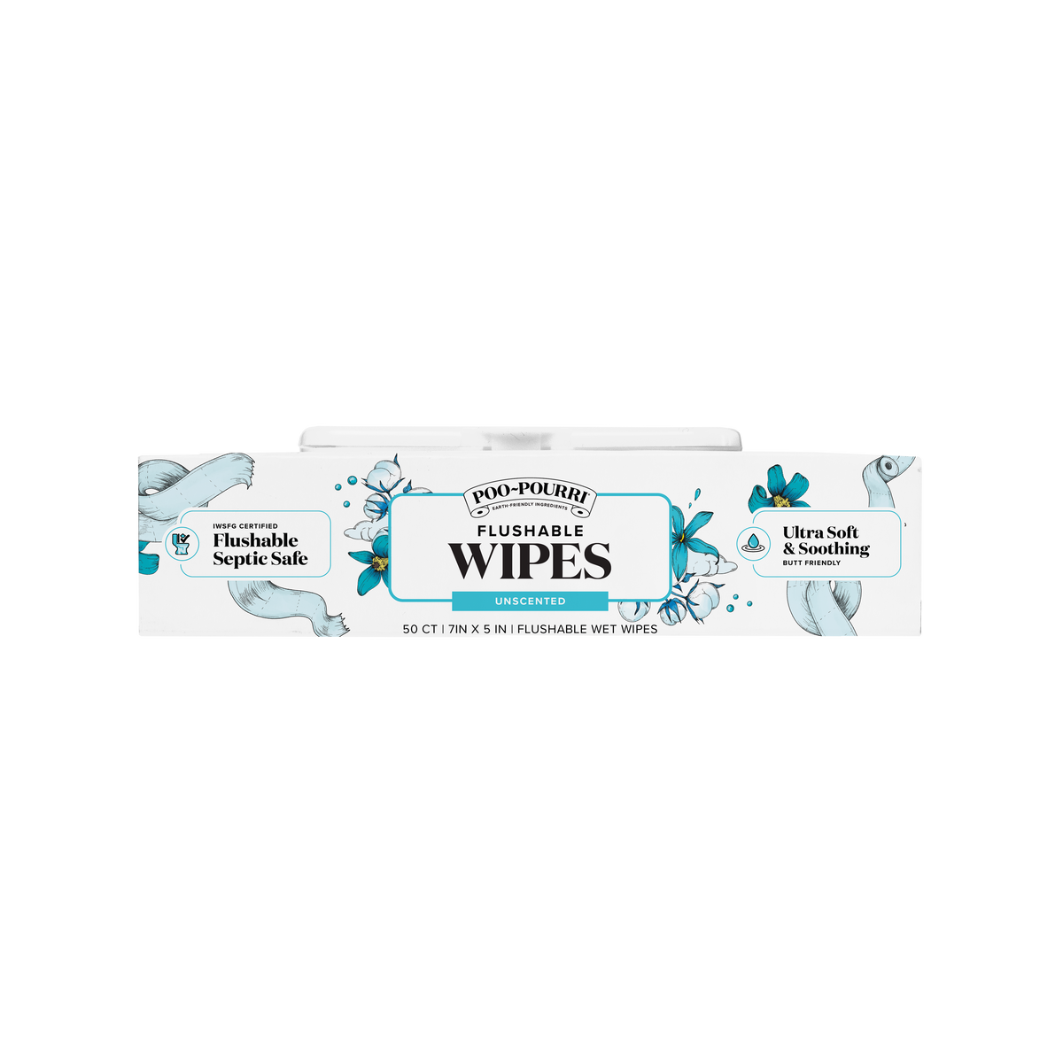 ~Pourri - Unscented Poo~Pourri Flushable Wipes 50ct, Single Packs