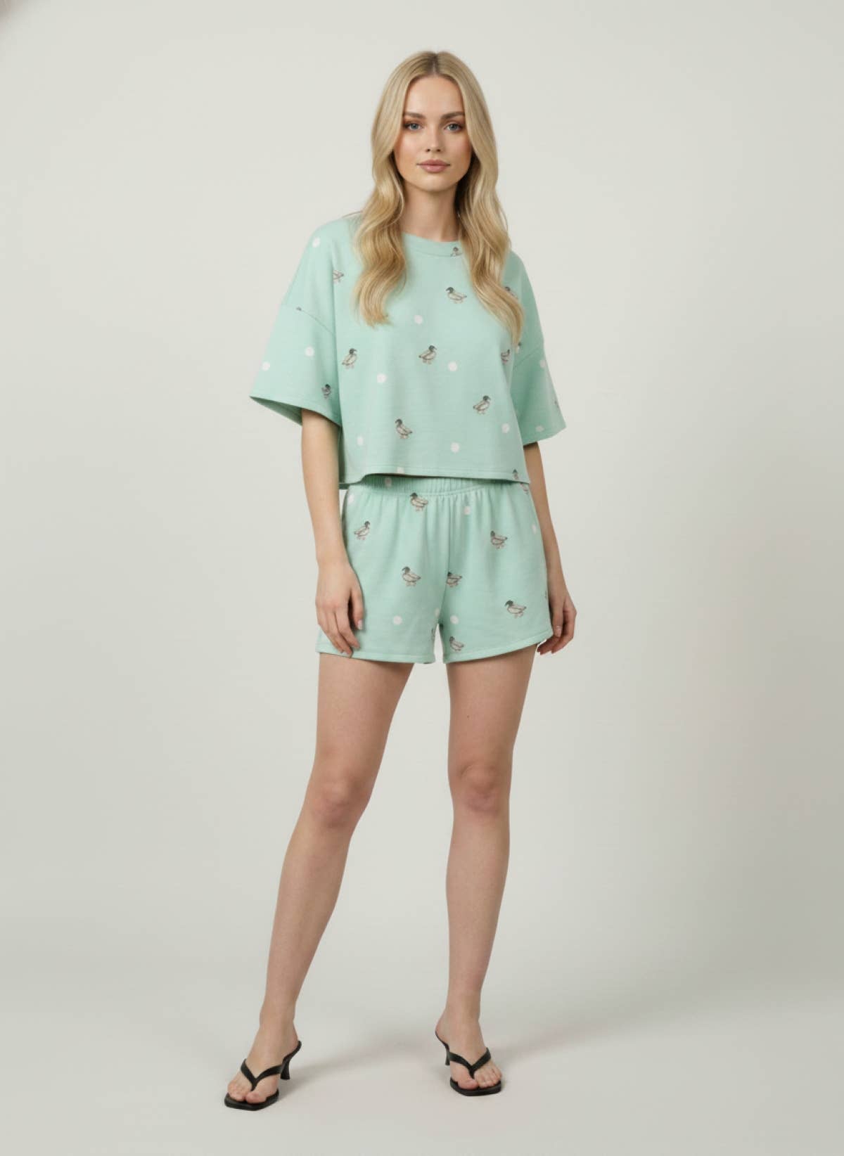 JADE BY JANE - DUCK PRINT LOUNGE SET