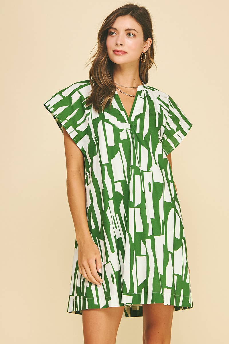 PINCH - PRINT MINI TUNIC DRESS - 5049D