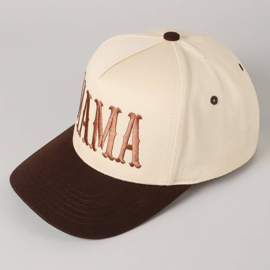 Fashion City - MAMA Typographic Design Embroidery Baseball Cap