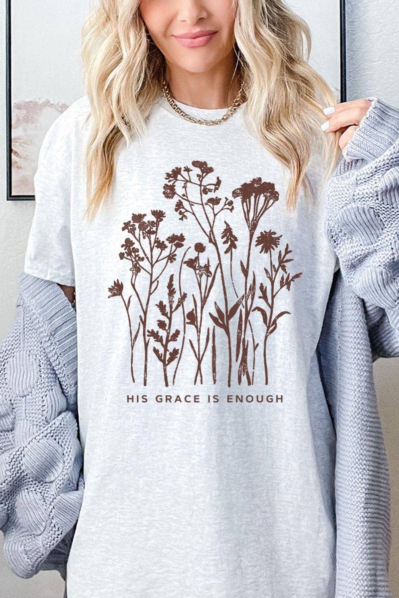 COLORBEAR - Christian Wildflower Graphic Heavy Cotton Tee