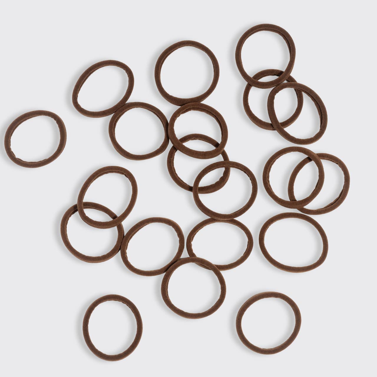 KITSCH - Recycled Fabric Seamless Hair Elastics 20pc Set - Chocolate