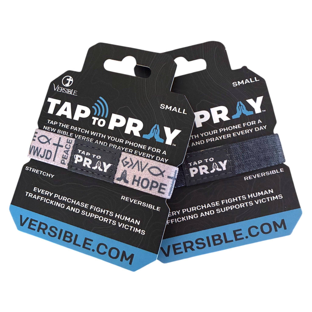 Versible - Tap To Pray® Wristband – Symbols of Faith - Taupe