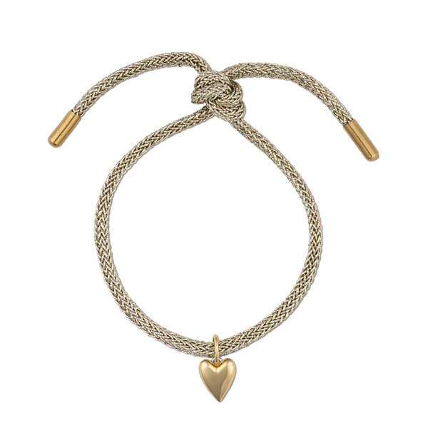 HART - Gold Lurex Bracelet with Mini Heart