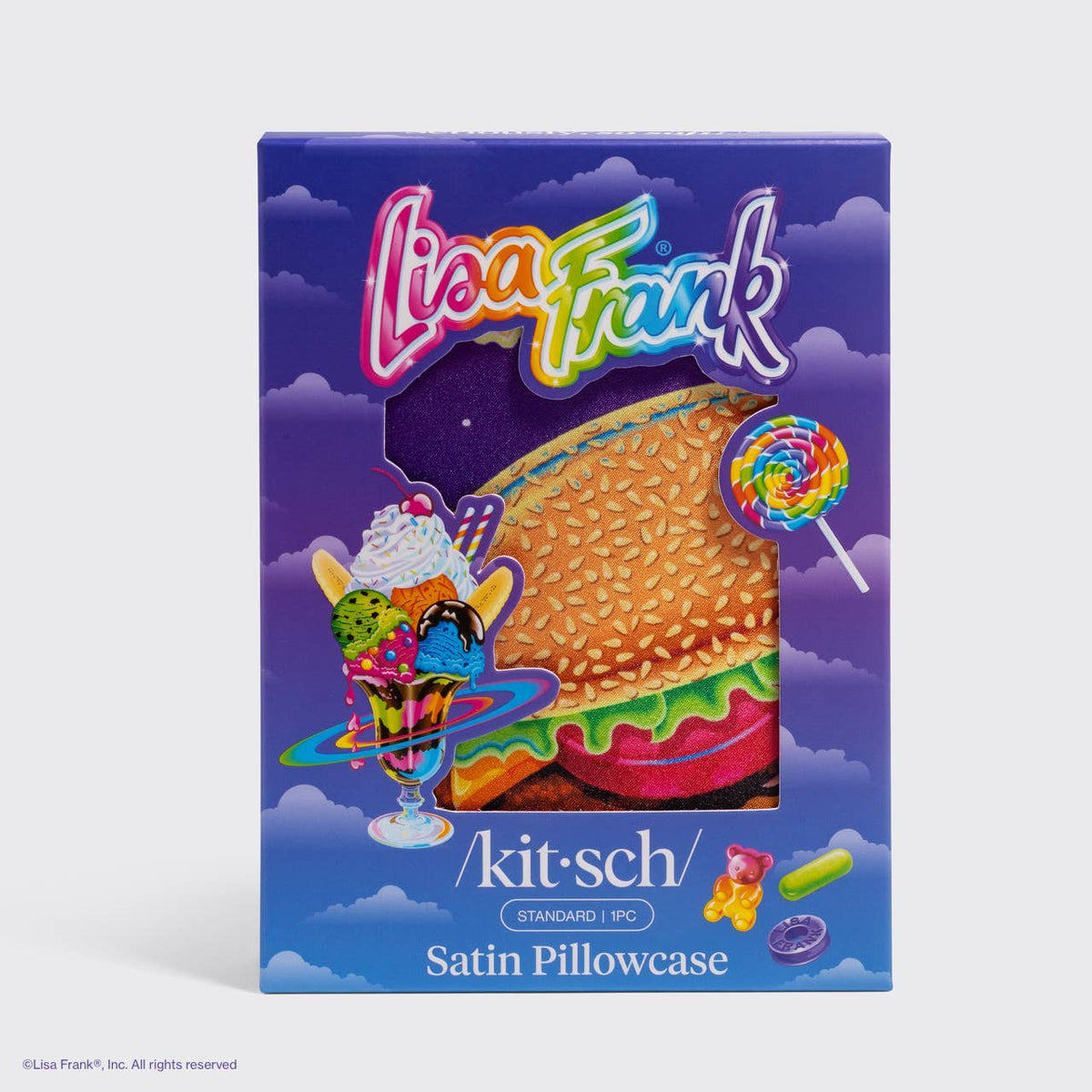 KITSCH - Lisa Frank x Kitsch Standard Satin Pillowcase - Saturn Sundae™