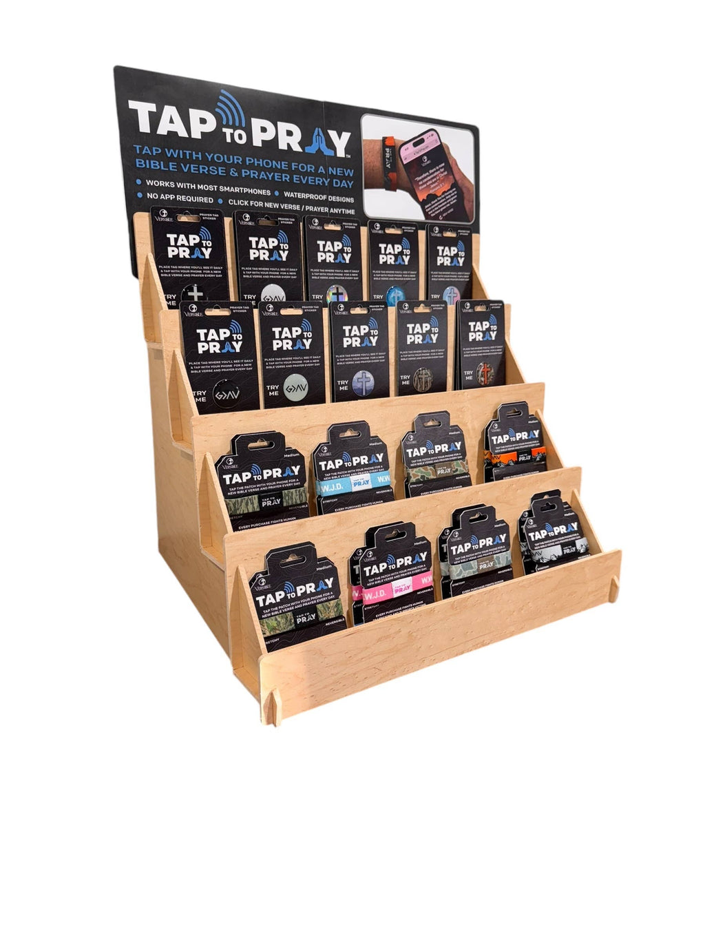 Versible - Tap To Pray™ Wristbands - Blue & Pink WWJD