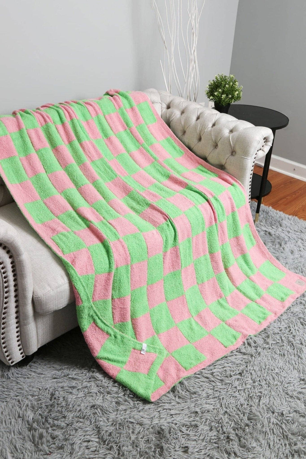 MiMi Wholesale - JCL4316 Super Lux Checkered Throw Blanket