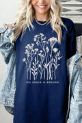 COLORBEAR - Christian Wildflower Graphic Heavy Cotton Tee
