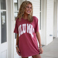 Polka Dot Adult Crimson Comfort Colors Tee