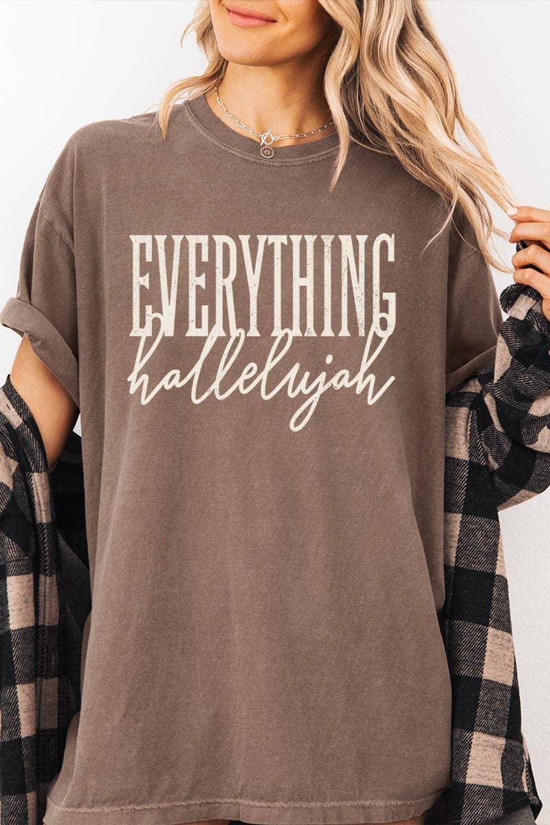 COLORBEAR - Everything Hallelujah Graphic Garment Dyed Tee