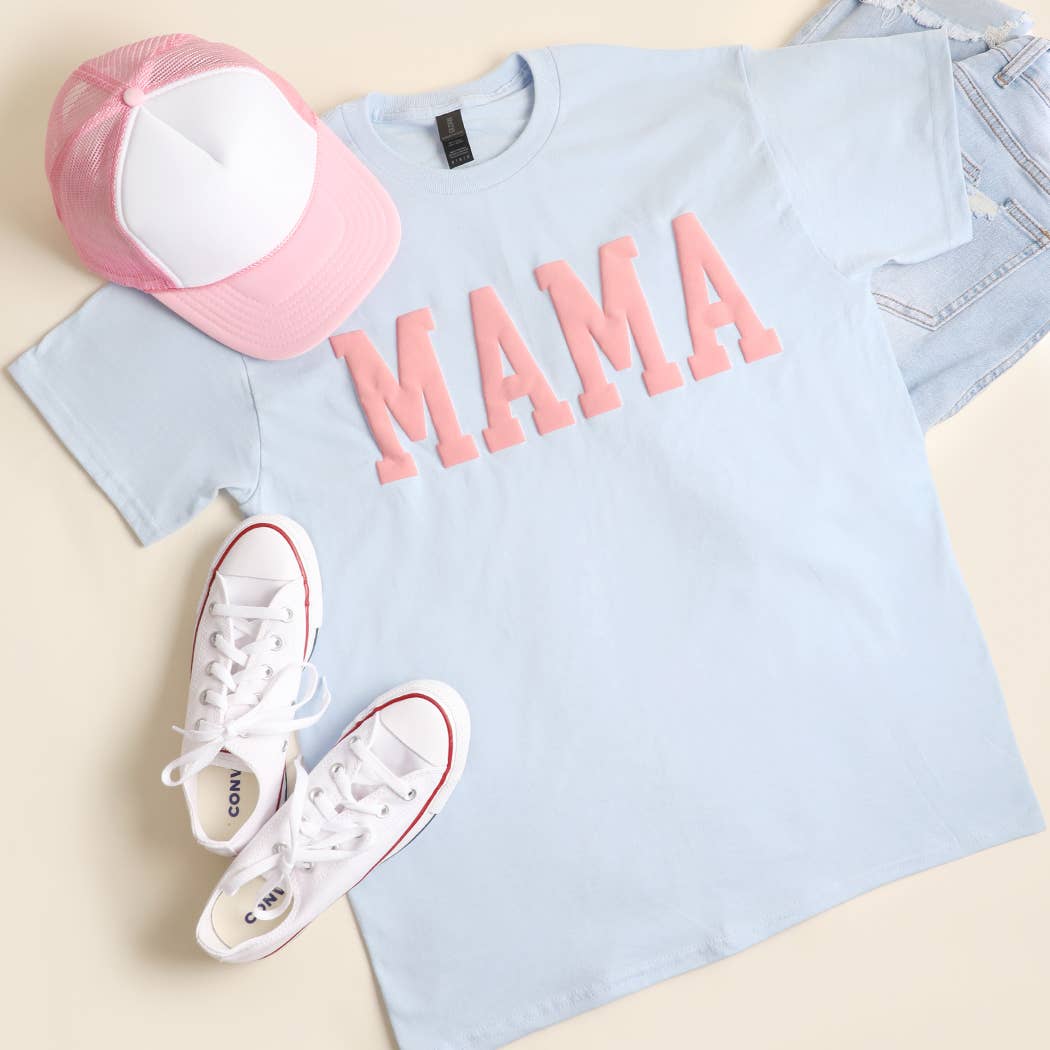 Fashion City - MAMA Puff & Gold Graphic Heavy Cotton T-Shirt