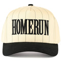 Hana - C.C HOME RUN Letter Stripe Two Tone Trucker Cap