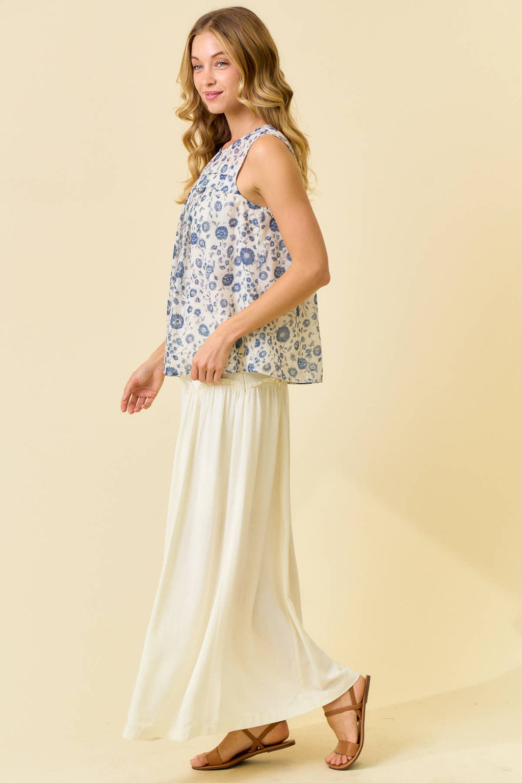 SCALLOP DROP WAIST MAXI SKIRT
