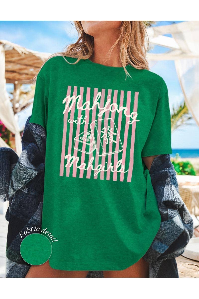 COLORBEAR - Mahjong Mahgirls Graphic Heavy Cotton Tee