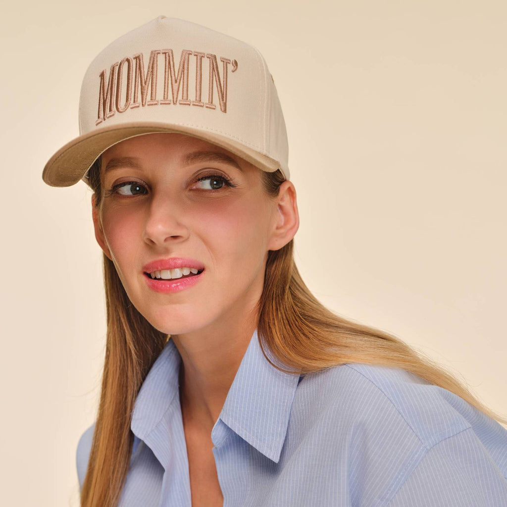 MOMMIN Letter Two Tone Trucker Cap