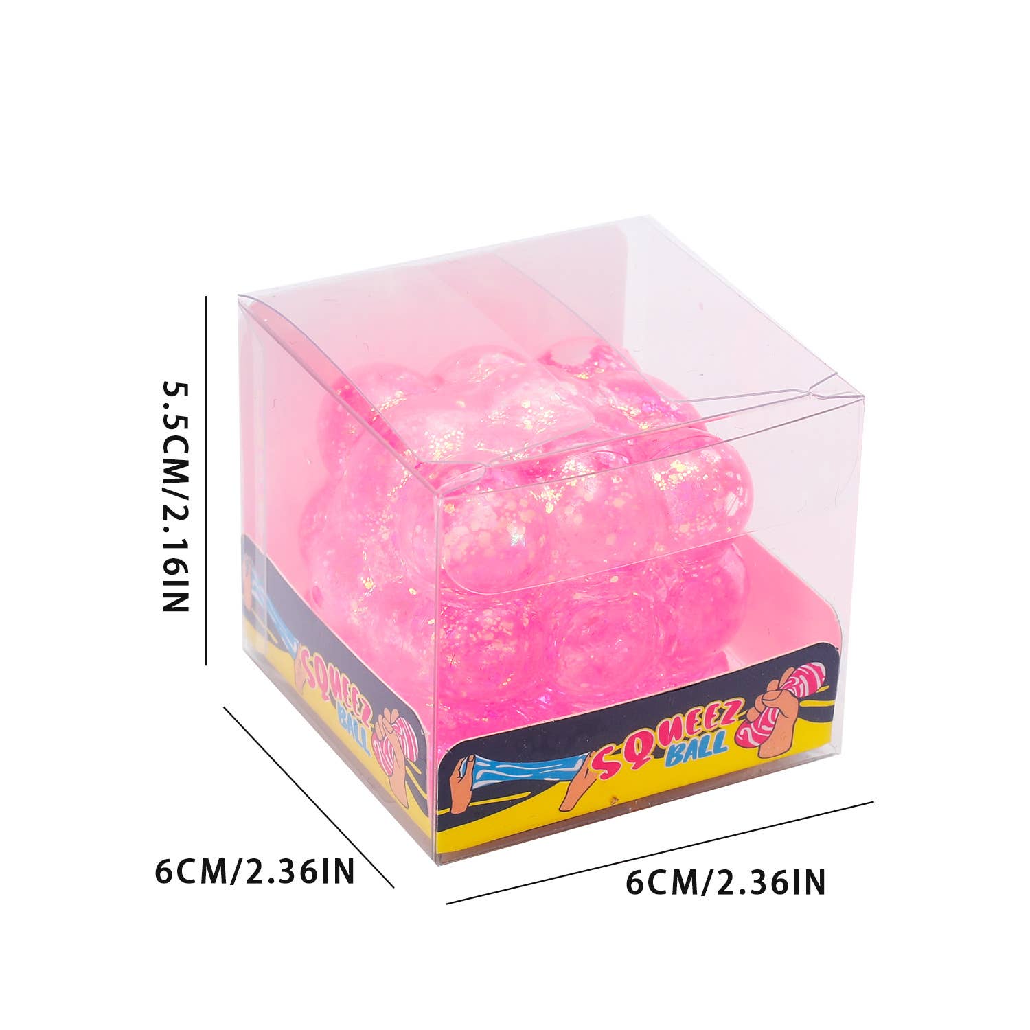 Sparkling Extras - Glitter magic cube Squishy Squeeze Toy Fidget Toy