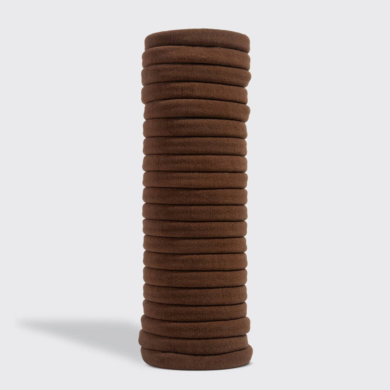 KITSCH - Recycled Fabric Seamless Hair Elastics 20pc Set - Chocolate