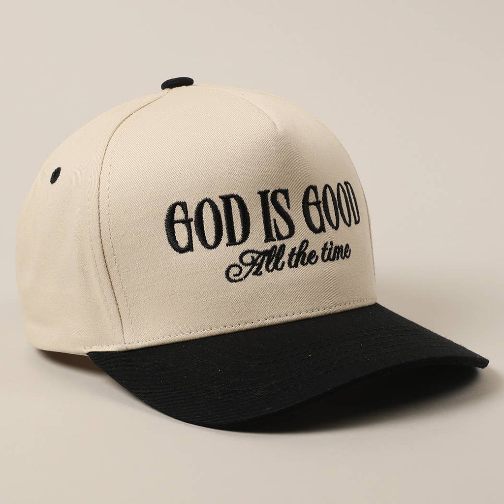 Fashion City - God Is Good All The Time Embroidery Trucker Hat