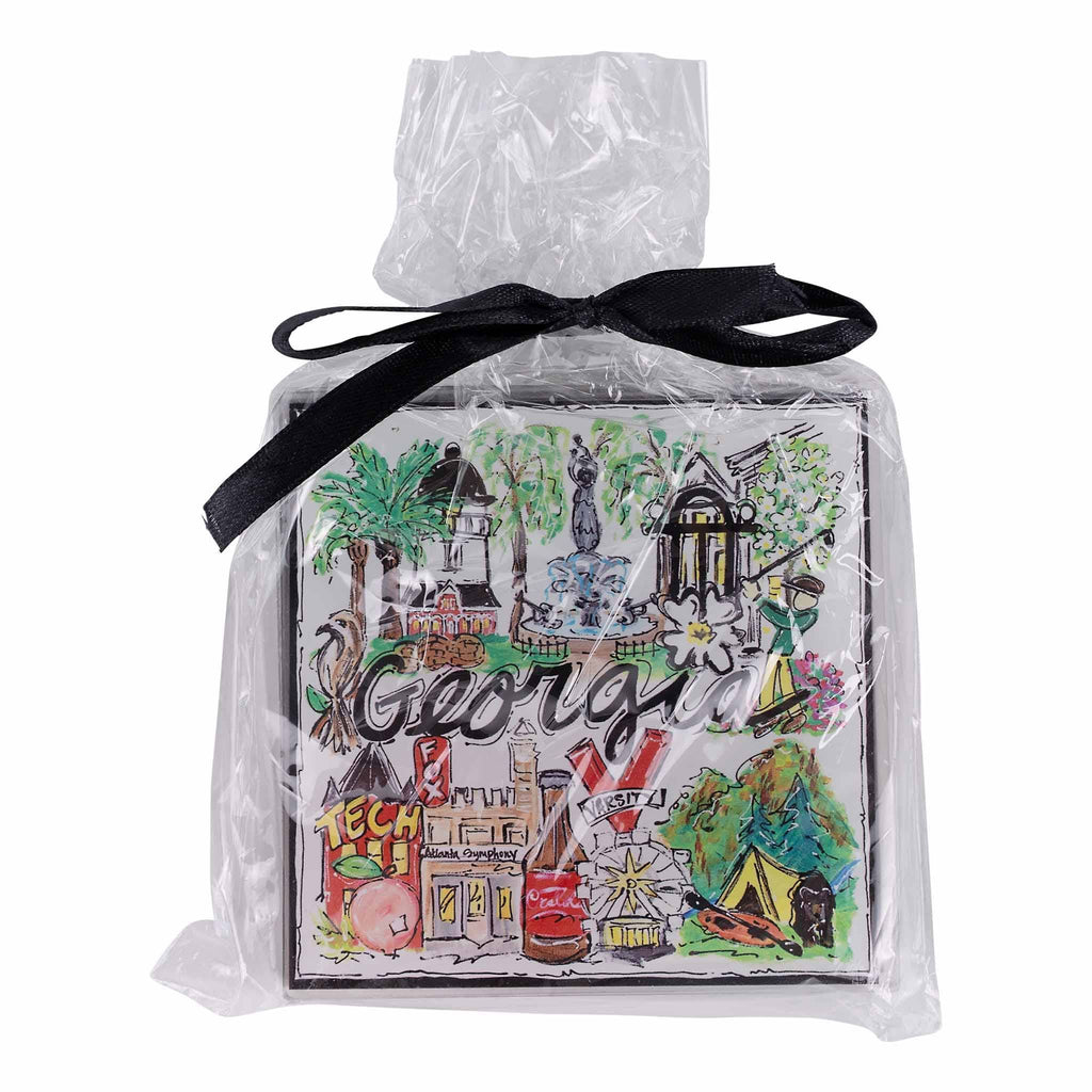 Glory Haus - State of Georgia Icon Acrylic Coaster Set/4