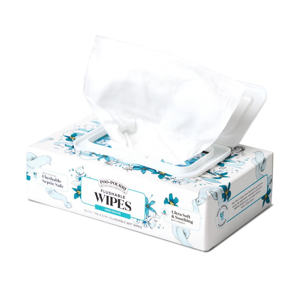 ~Pourri - Unscented Poo~Pourri Flushable Wipes 50ct, Single Packs