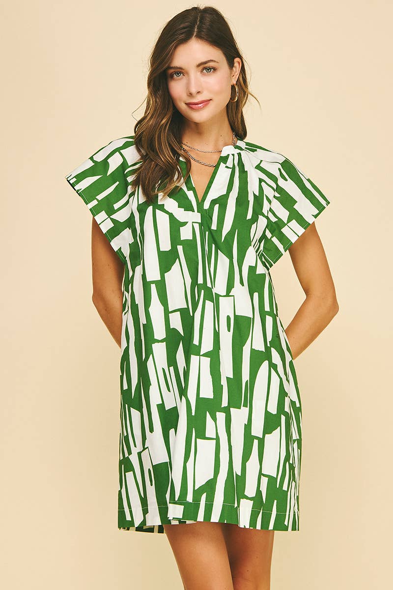 PINCH - PRINT MINI TUNIC DRESS - 5049D
