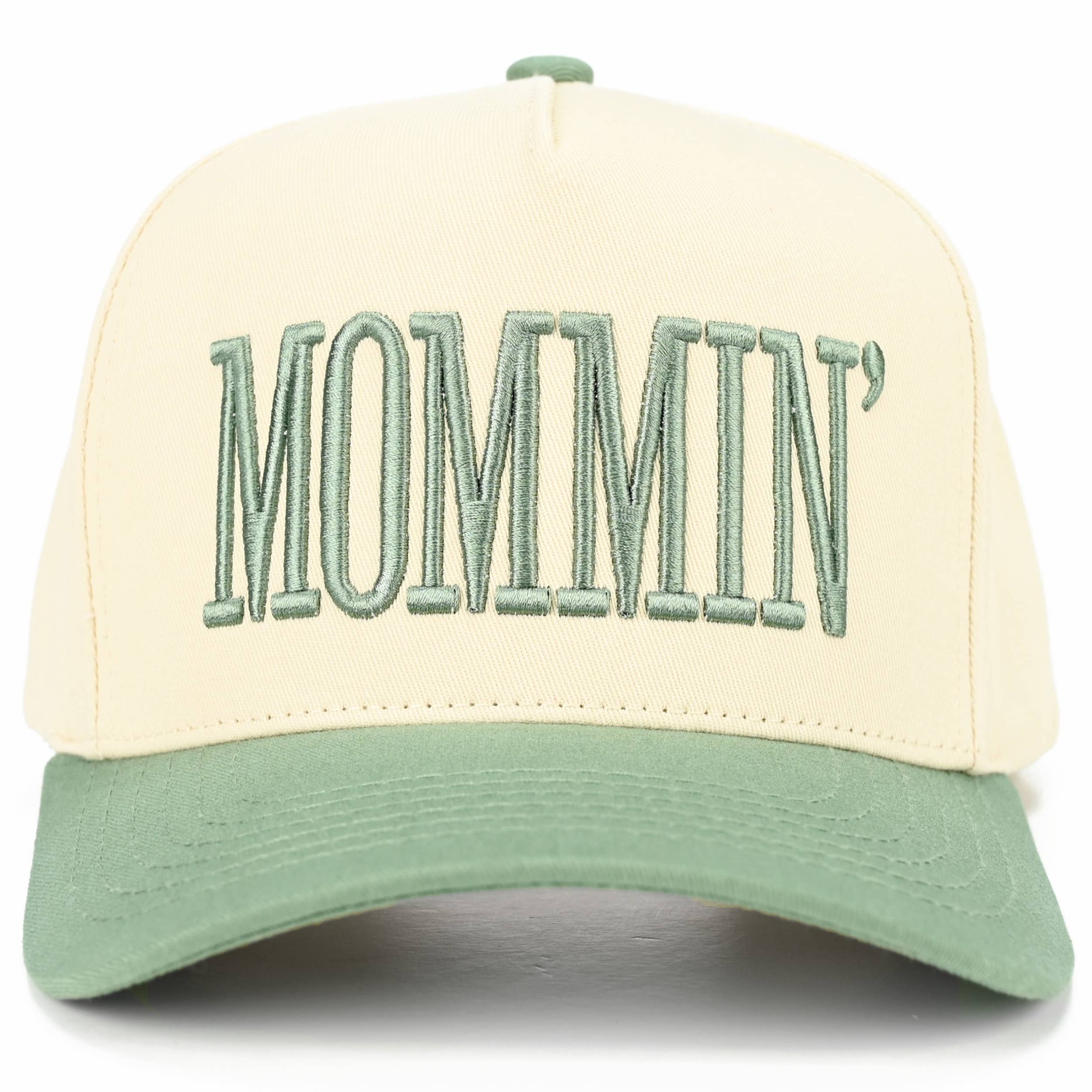 MOMMIN Letter Two Tone Trucker Cap
