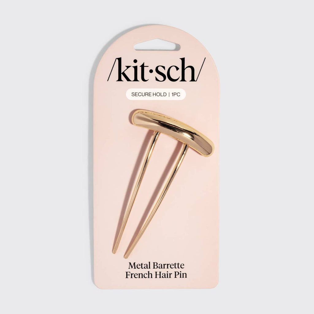 KITSCH - Mini Metal Barrette French Hair Pin - Gold