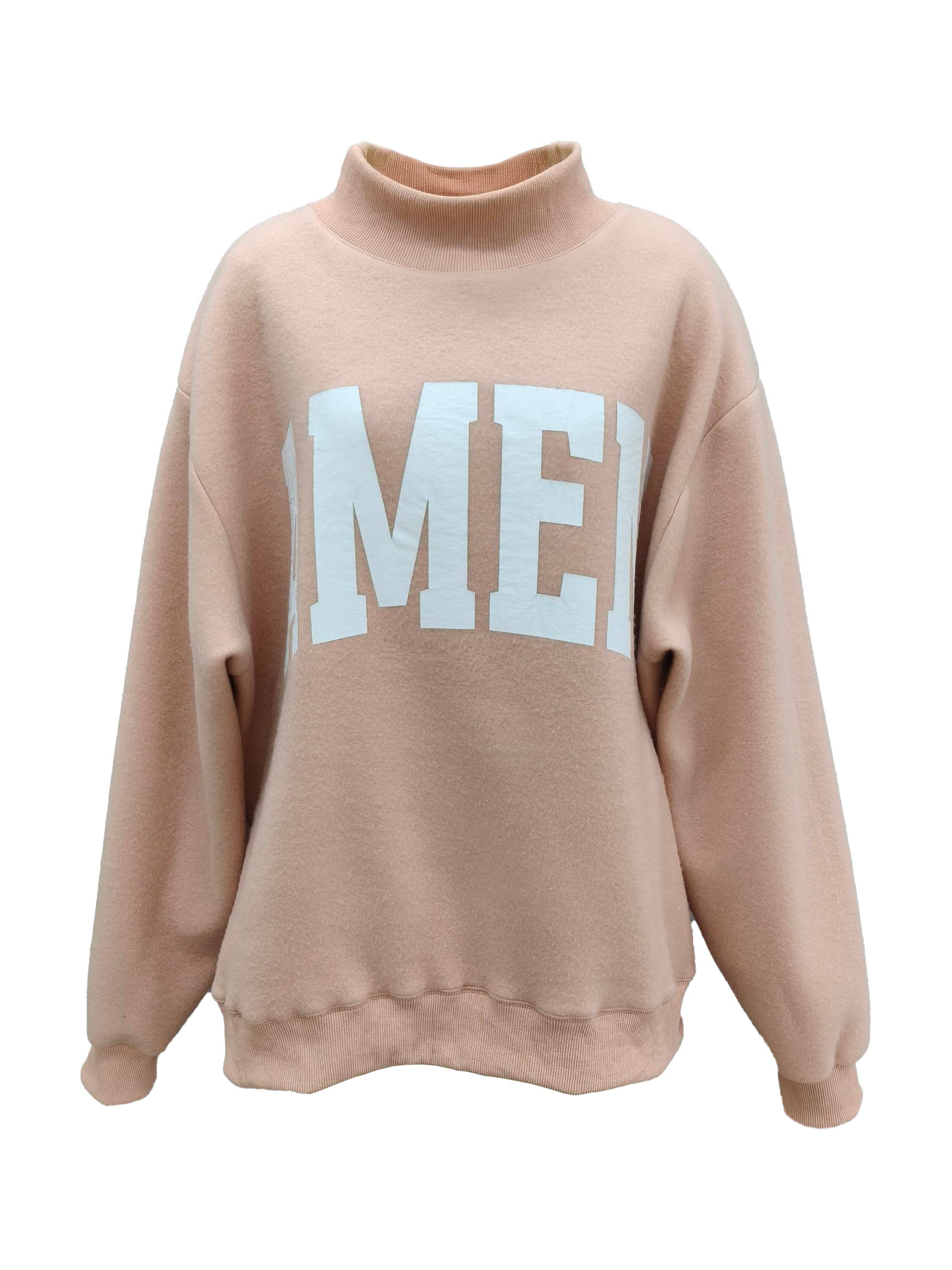WWJD & AMEN' Reversible Mock Neck Sweatshirt