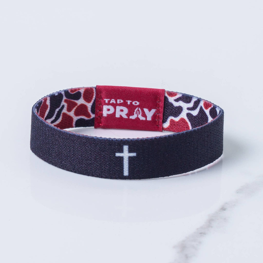 Versible - Tap To Pray™ Wristbands - Team Camo - Maroon & Black