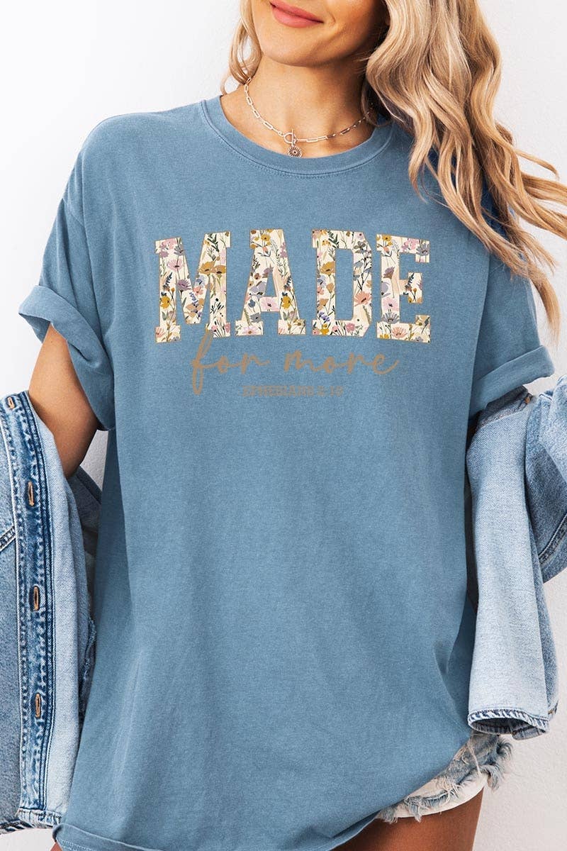 COLORBEAR - Made for More Faith Graphic Garment Dyed Tee