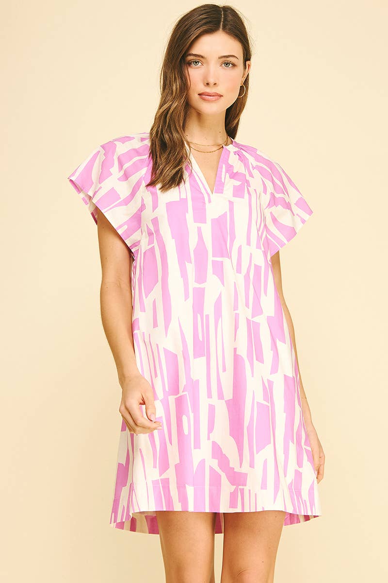 PINCH - PRINT MINI TUNIC DRESS - 5049D
