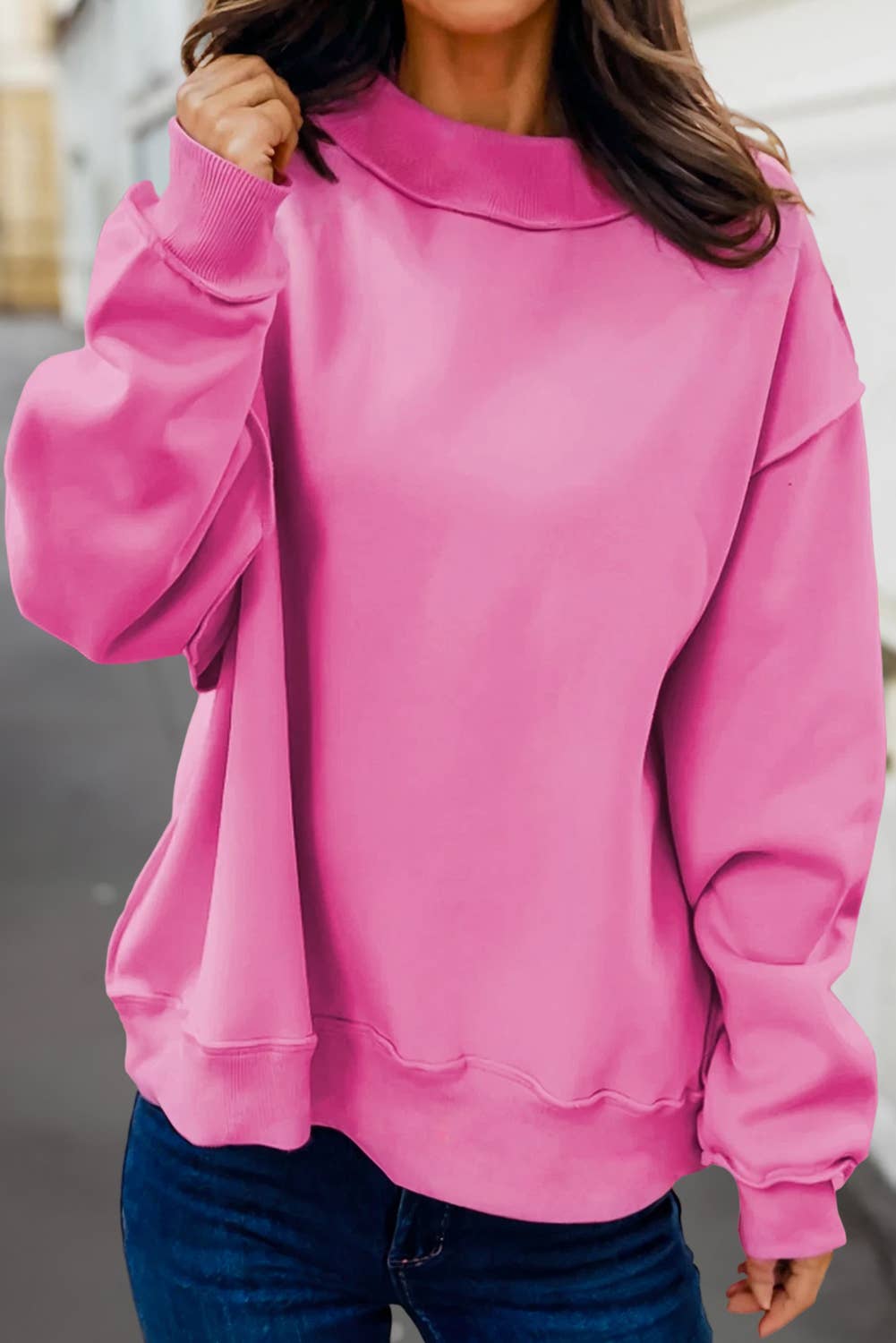 Aapparella - Reversible Oversized Mock Neck Sweatshirt | S-4X