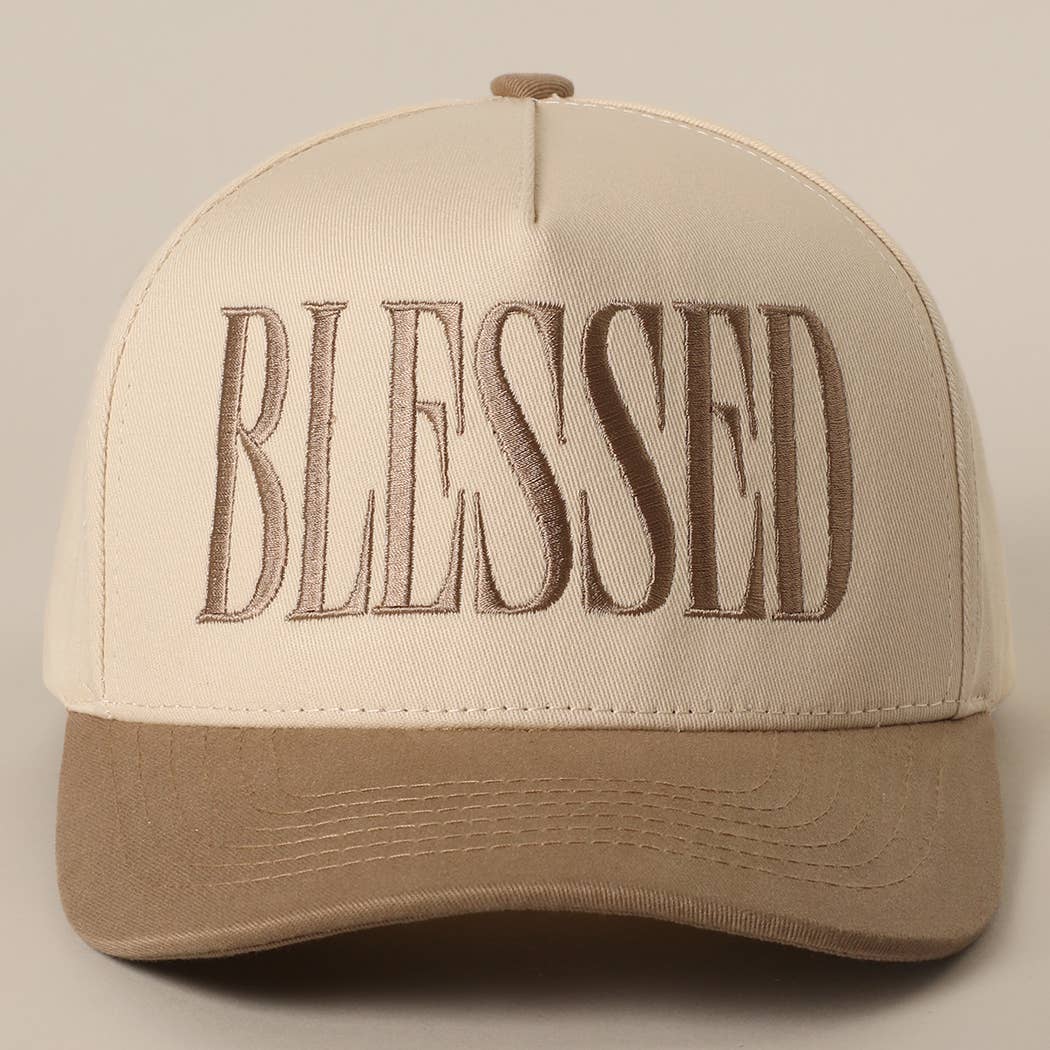 Fashion City - BLESSED Lettering Embroidery Baseball Cap