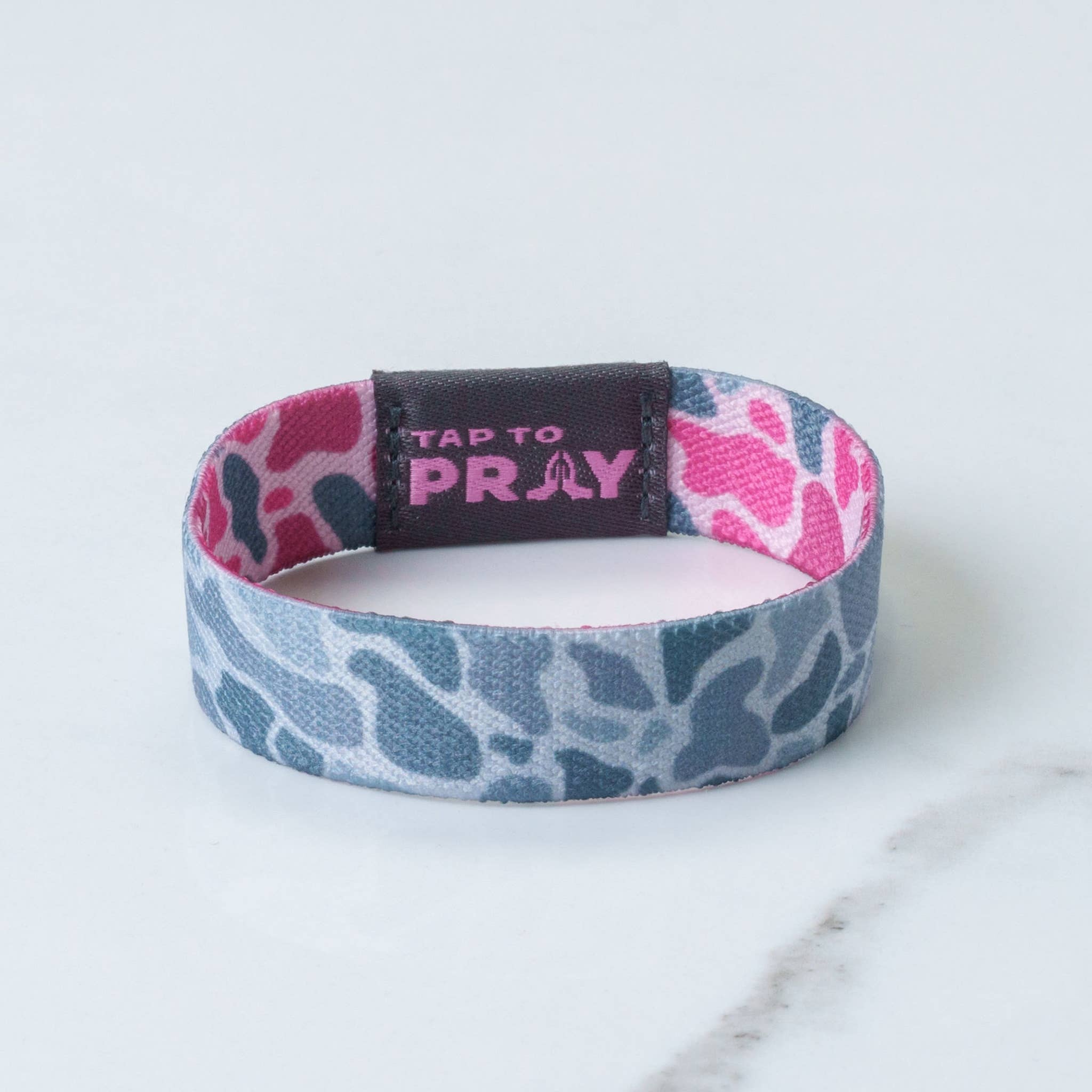 Versible - Tap To Pray™ Wristbands - River Rock Camo Pink & Ash