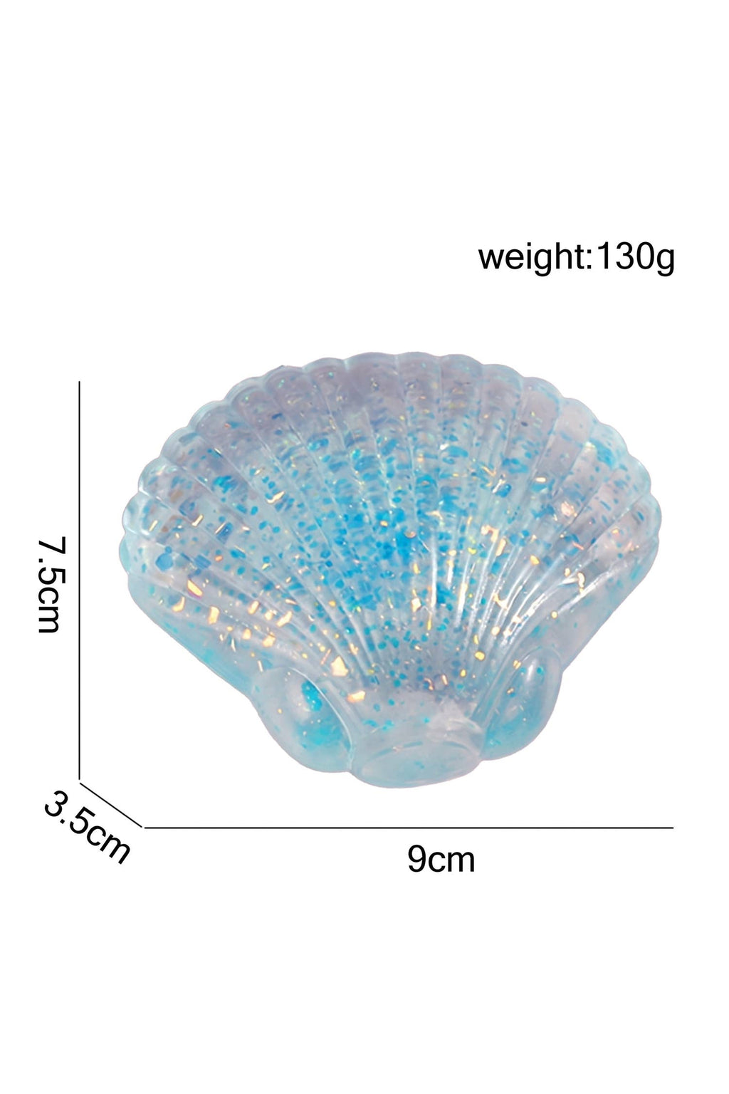 LA Society - LAS Glitter Shell Stress Relief Squish Ball Toy