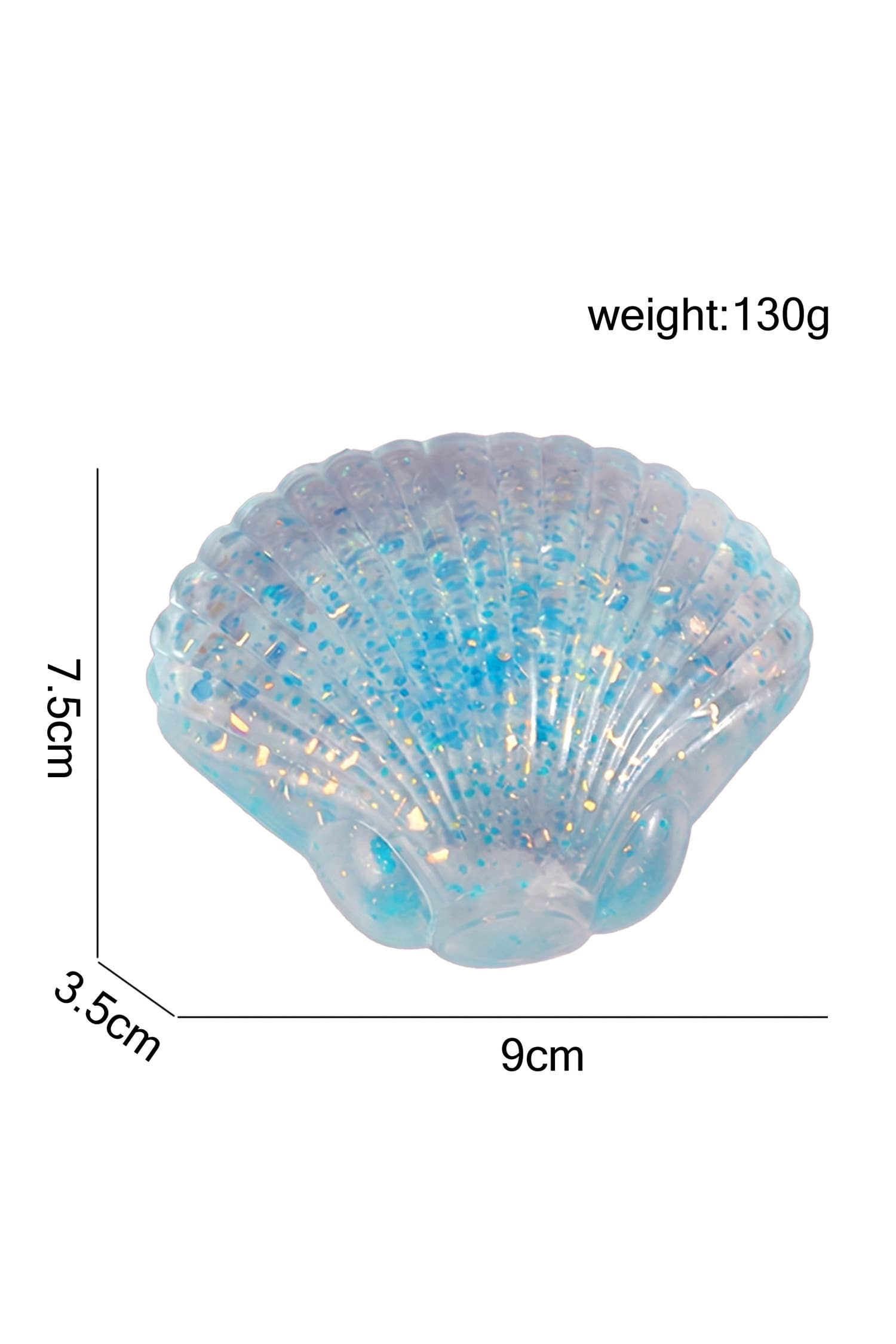 LA Society - LAS Glitter Shell Stress Relief Squish Ball Toy