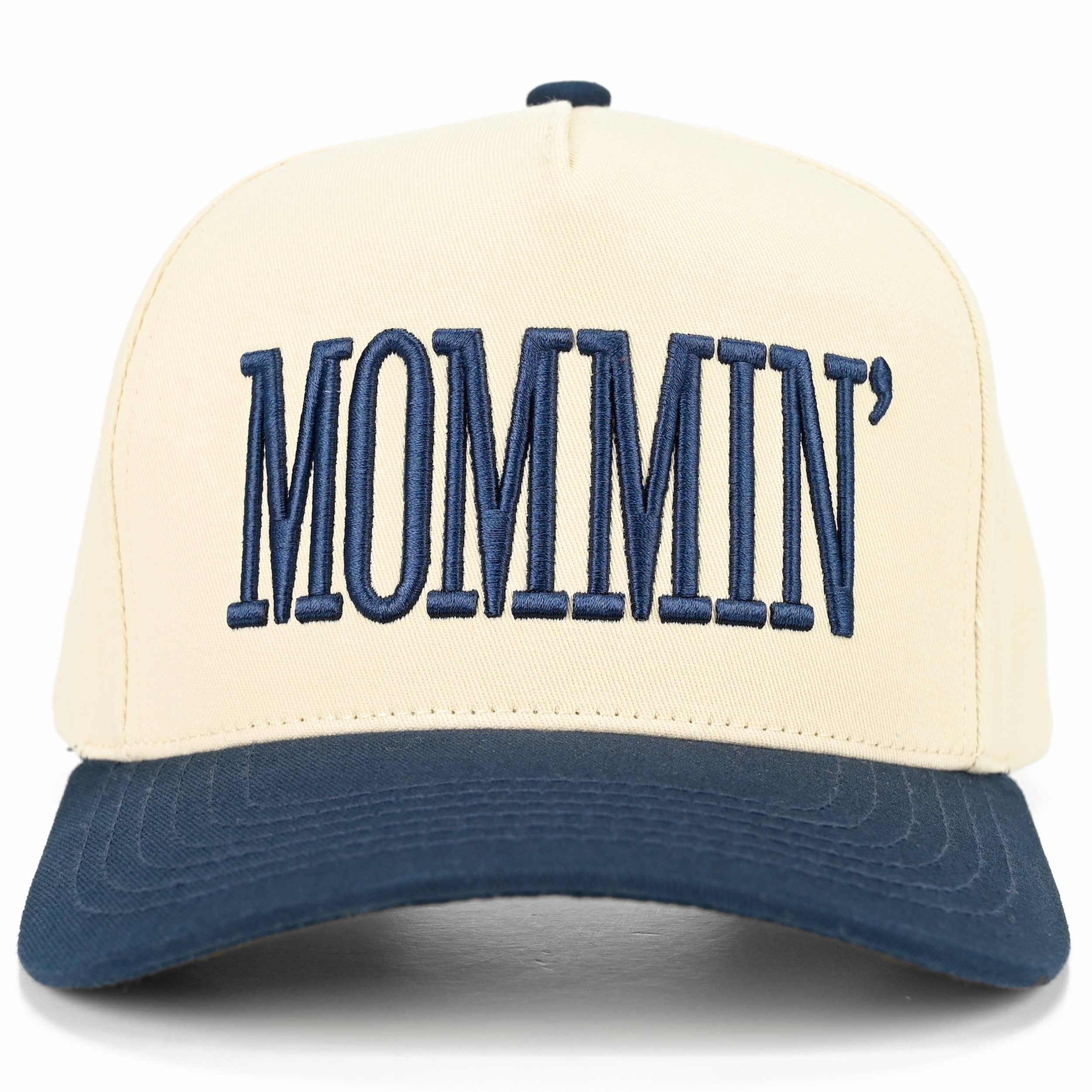 MOMMIN Letter Two Tone Trucker Cap