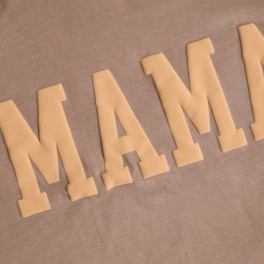 Fashion City - MAMA Puff & Gold Graphic Heavy Cotton T-Shirt