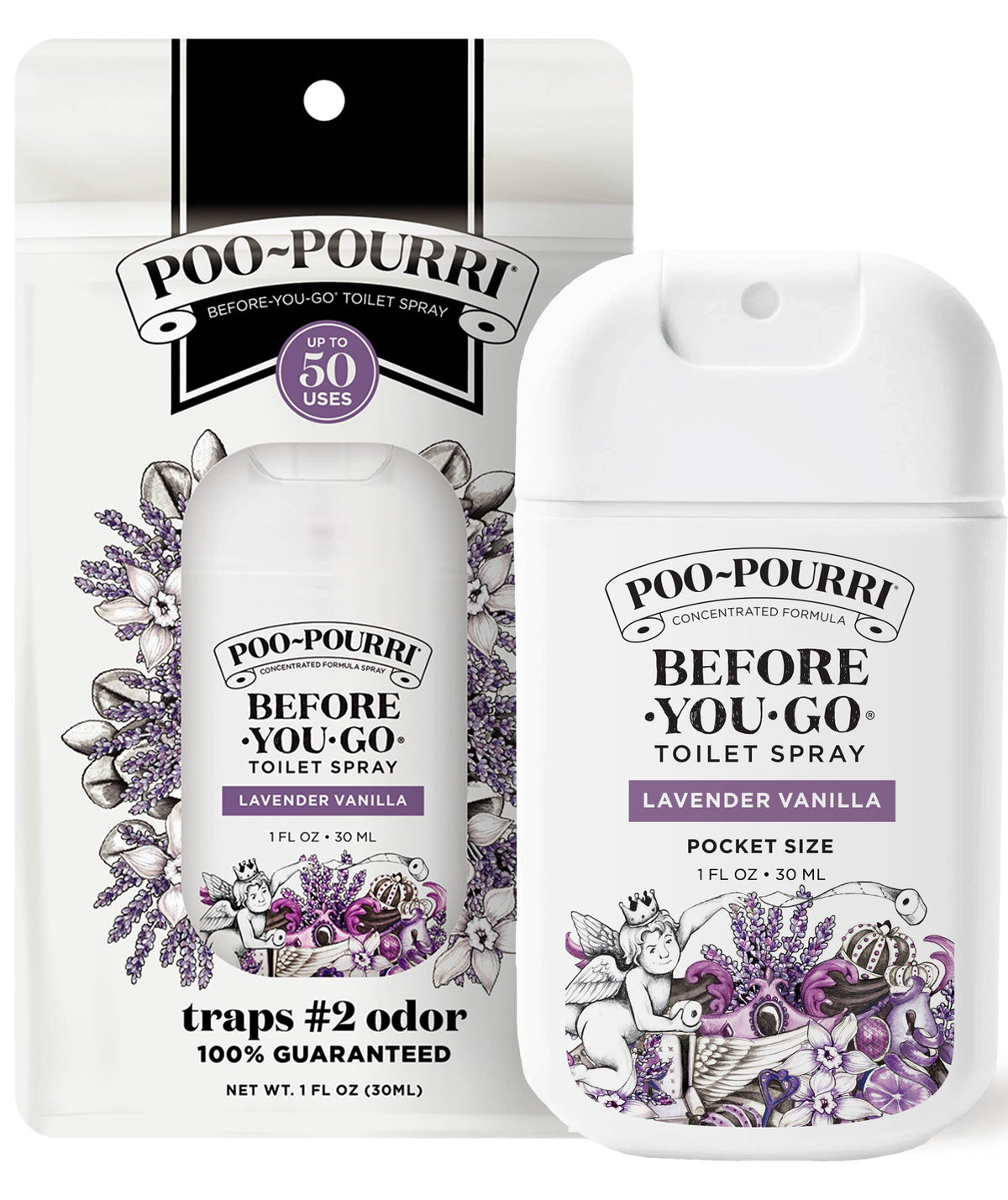 ~Pourri - Poo~Pourri - 1oz Pocket Sprayer w/ Pouch - Lavender Vanilla