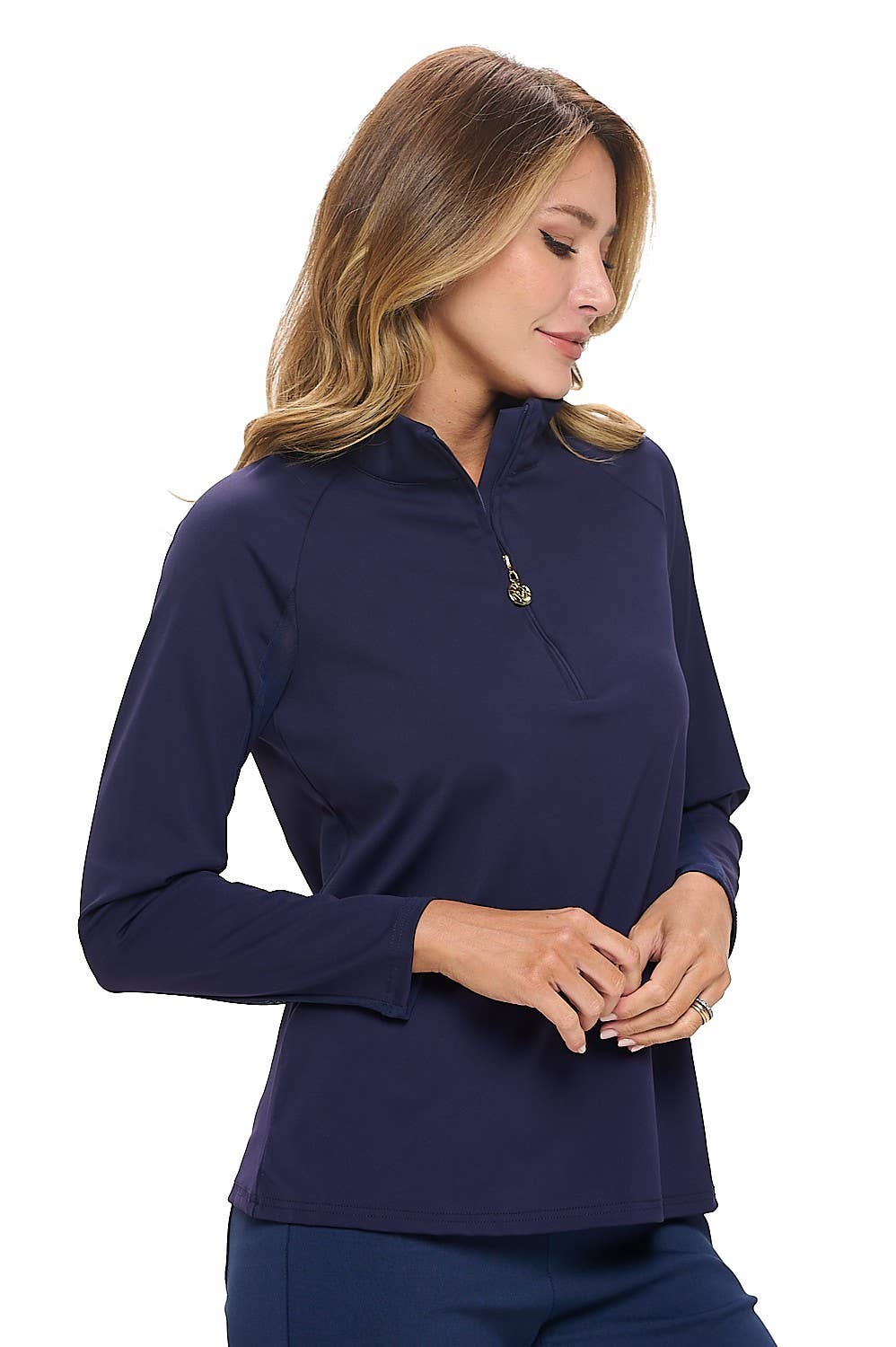 ARYEH - Tera Quarter-Zip Top with Underarm Mesh
