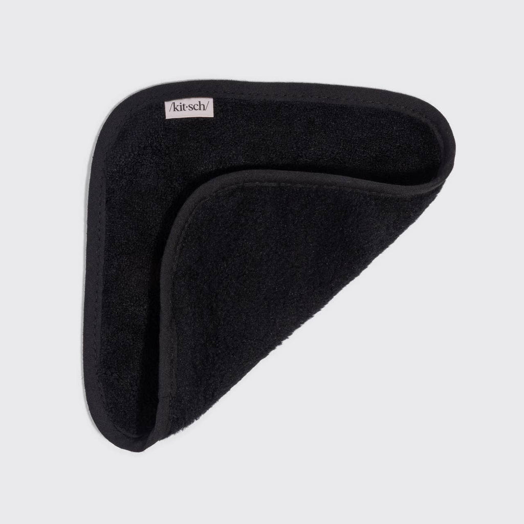KITSCH - Microfiber Face Towels 3pc Set - Black