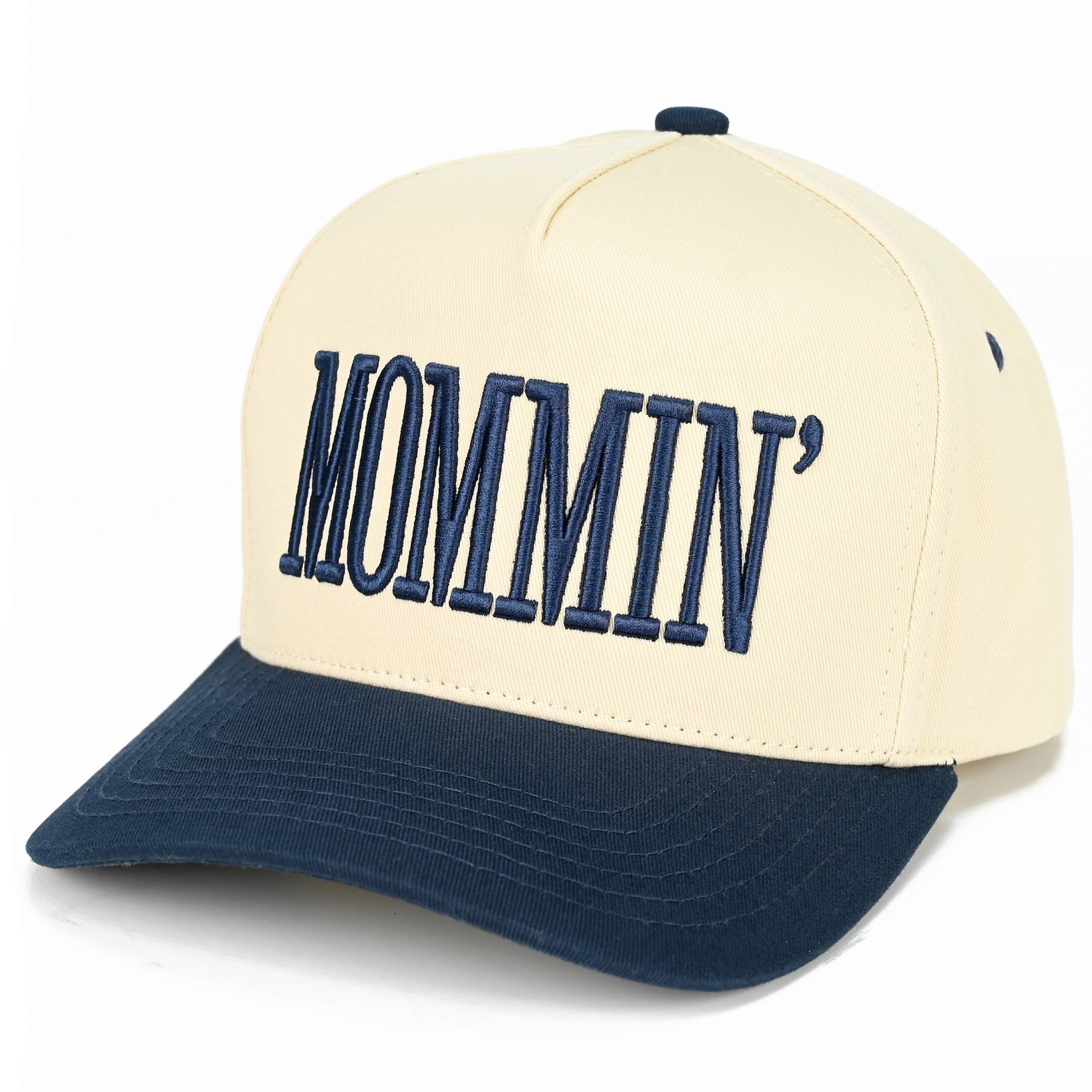 MOMMIN Letter Two Tone Trucker Cap