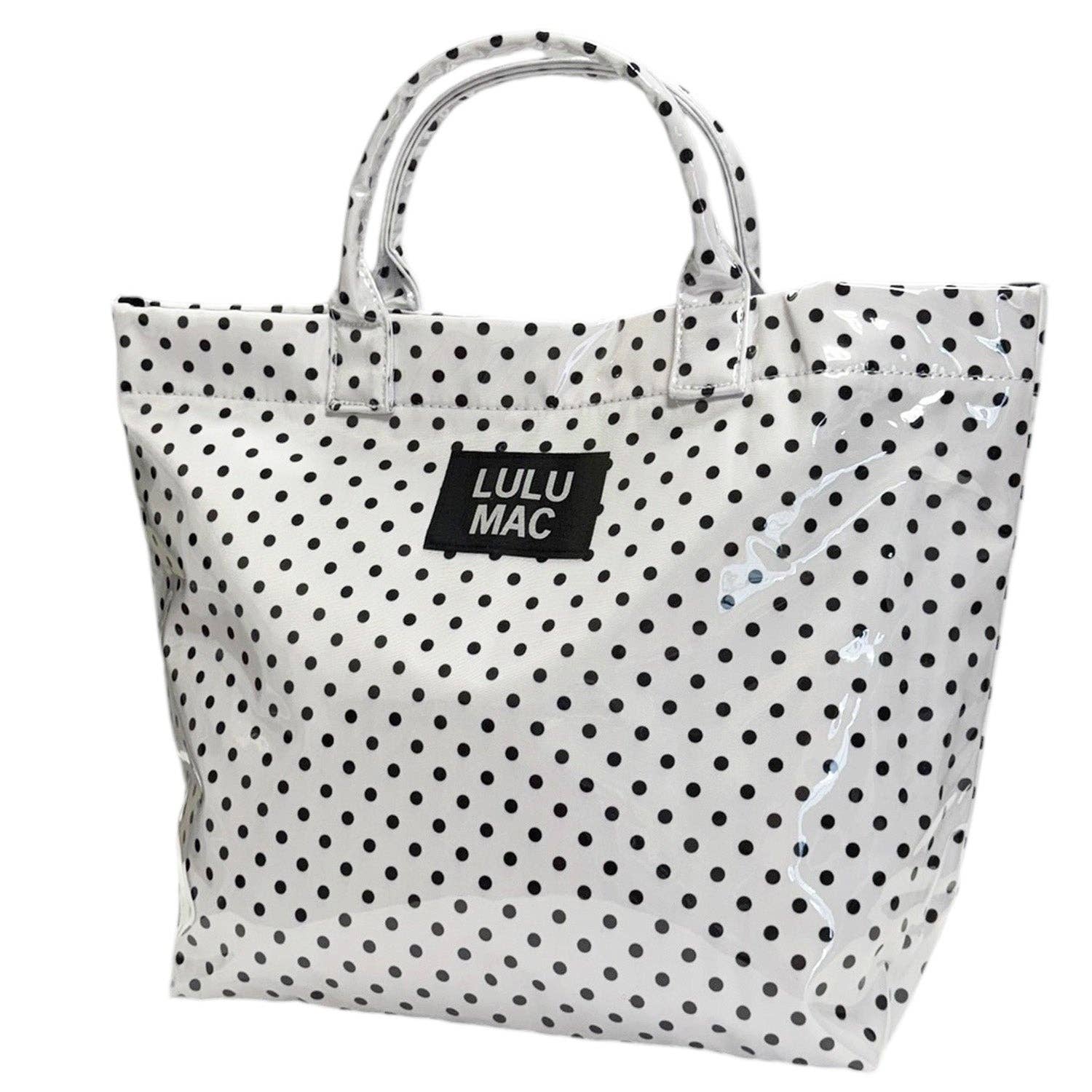 Girlie Girl Originals - LM-BG-1003 TOTE BAG WHITE/BLACK DOT