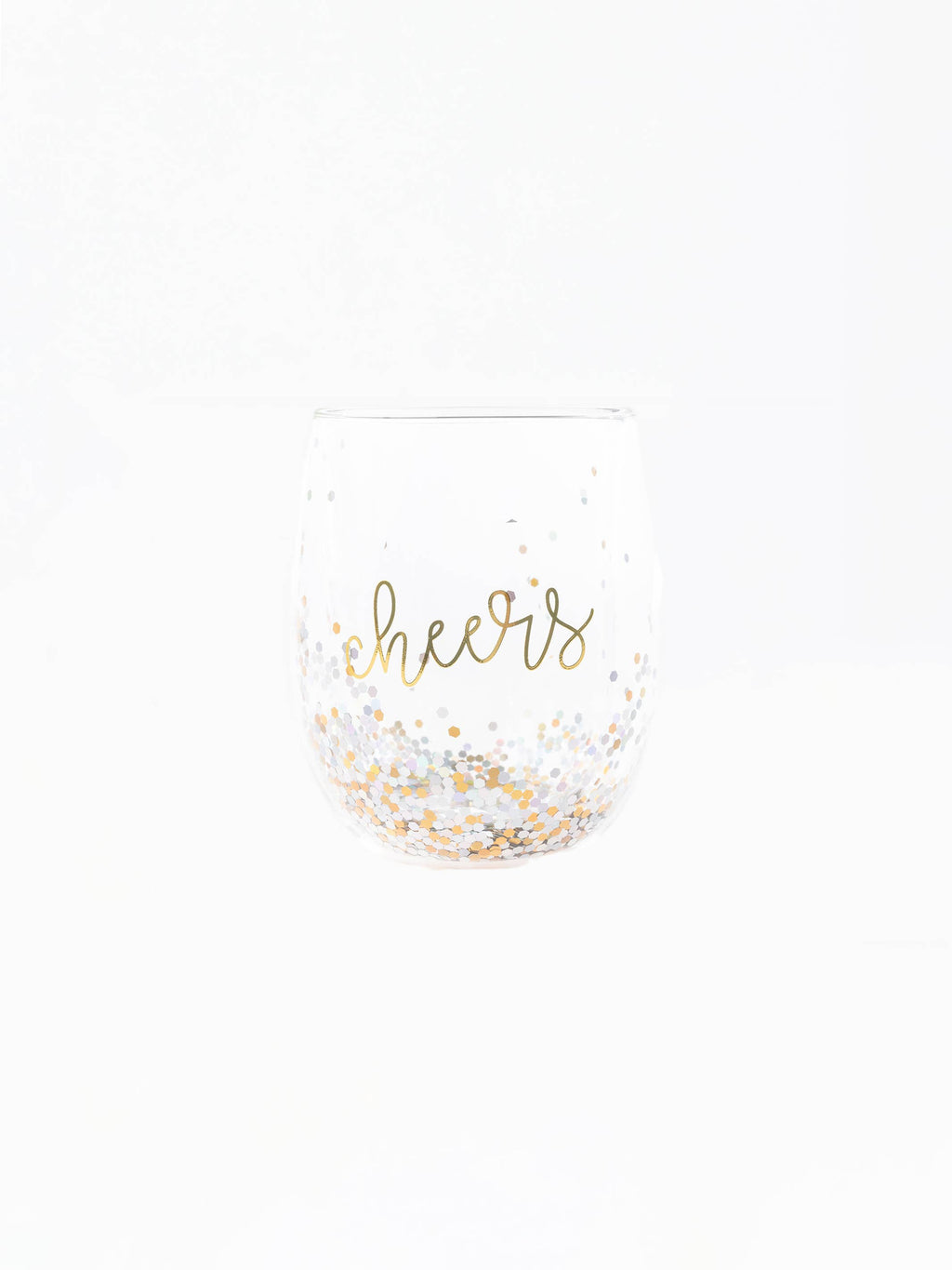 Mary Square - Glitter Wine Glass | Cheers