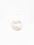 Mary Square - Glitter Wine Glass | Cheers